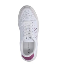 ARMANI EXCHANGE AX LOGO Plateau-Sneaker op.weiß+rosa - Damenschuhe - 5