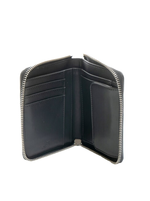 QUILTED Kleine gesteppte Geldb&ouml;rse Schwarz Schwarz - Brieftaschen Damen