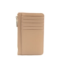 LOVE MOSCHINO METALLIC LOGO Flaches Kartenetui mit Münzfach Sand - Brieftaschen Damen - 2