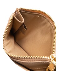 LOVE MOSCHINO METALLIC LOGO Flaches Kartenetui mit Münzfach Sand - Brieftaschen Damen - 3