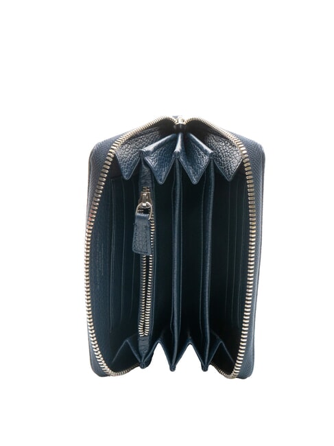 GRAIN Mittelgro&szlig;e Lederbrieftasche mit umlaufendem Rei&szlig;verschluss NAVY BLAU - Brieftaschen Damen