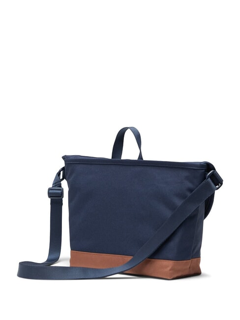 COVE Messenger-Ordner, 15,6-Zoll-PC Marineblau/Sattelbraun - Arbeitstaschen