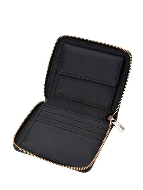 NASTRA Kleine Geldbörse mit umlaufendem Reißverschluss SCHWARZ - Brieftaschen Damen