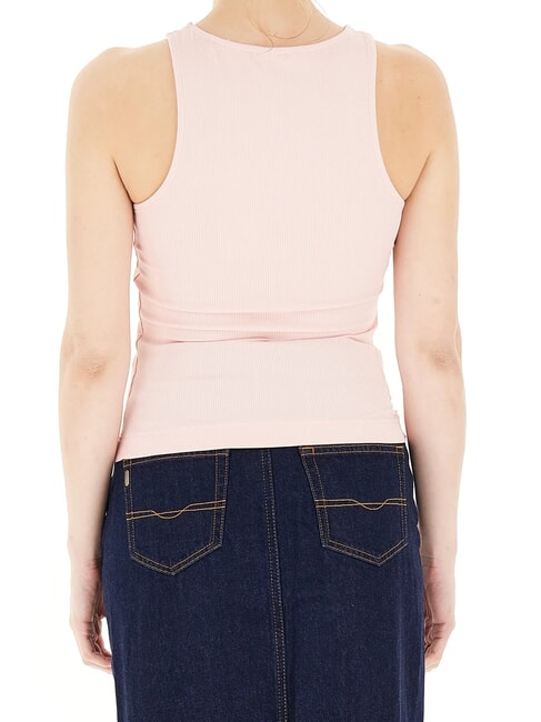 NEW SL ROUND GUENDALINA 4G-Tanktop mit Strass-Logo rosa Perle - T-Shirts und Tops für Damen