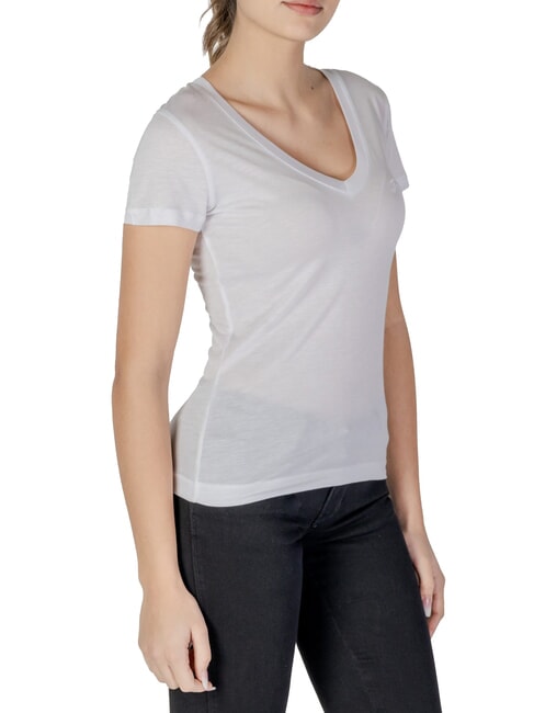 VN SS LIGHT BASIC Weiches T-Shirt mit V-Ausschnitt purweiß - T-Shirts und Tops für Damen