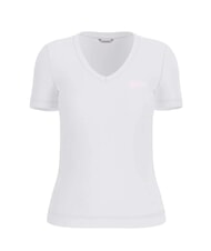 GUESS VN SS LIGHT BASIC Weiches T-Shirt mit V-Ausschnitt purweiß - T-Shirts und Tops für Damen - 4