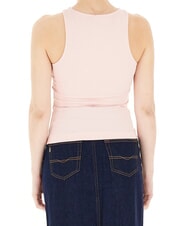 GUESS NEW SL ROUND GUENDALINA 4G-Tanktop mit Strass-Logo rosa Perle - T-Shirts und Tops für Damen - 2