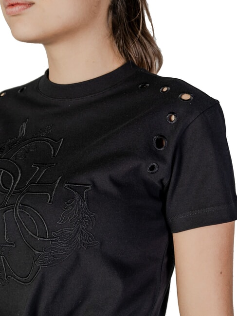 CN SS EYELET T-Shirt mit Knoten und Stickerei jetbla - T-Shirts und Tops f&uuml;r Damen