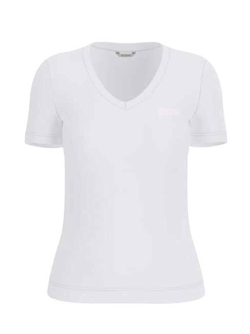 VN SS LIGHT BASIC Weiches T-Shirt mit V-Ausschnitt purweiß - T-Shirts und Tops für Damen