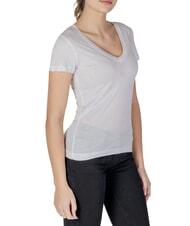 GUESS VN SS LIGHT BASIC Weiches T-Shirt mit V-Ausschnitt purweiß - T-Shirts und Tops für Damen - 3