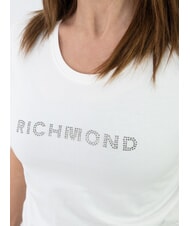 JOHN RICHMOND MECHI Stretch-T-Shirt mit Strass-Logo nicht-gerade weiss - T-Shirts und Tops für Damen - 3