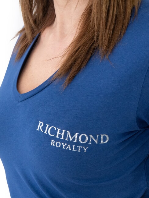 VATICI Stretch-T-Shirt dunkelblau/silber - T-Shirts und Tops f&uuml;r Damen