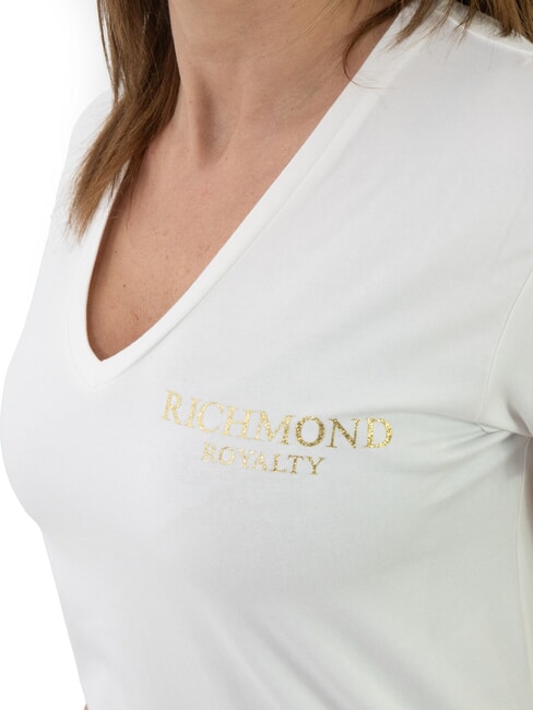 VATICI Stretch-T-Shirt gebrochenes Weiß/Gold - T-Shirts und Tops für Damen