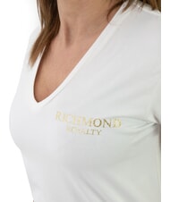 JOHN RICHMOND VATICI Stretch-T-Shirt gebrochenes Weiß/Gold - T-Shirts und Tops für Damen - 3