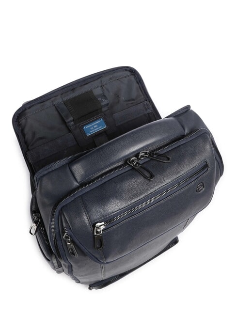 CRONUS Lederrucksack, 14-Zoll-Laptophalter Blau - PC-Rucks&auml;cke