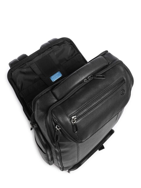 CRONUS Lederrucksack, 14-Zoll-Laptophalter Schwarz - PC-Rucks&auml;cke