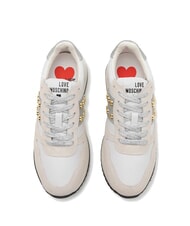 LOVE MOSCHINO DUNE 30 Sneakers mit herzförmigen Nieten weiß/silber10 - Damenschuhe - 3
