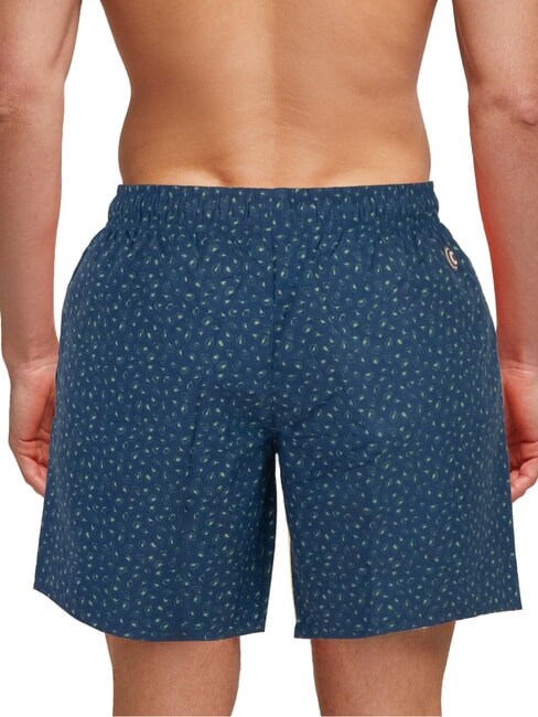 SEABORD Badeanzug dunkelblaues Blatt - Herrenbadehosen