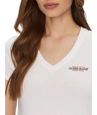 GUESS JEANS SS VN SLIM Baumwoll-T-Shirt purweiß - T-Shirts und Tops für Damen - 3