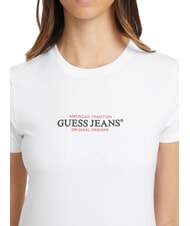 GUESS JEANS SS CN SLIM Kurzarm-T-Shirt purwei&szlig; - T-Shirts und Tops f&uuml;r Damen - 3