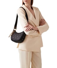 BORBONESE COLETTE Mini-Umhängetasche schwarz / naturop - Damentaschen - 6