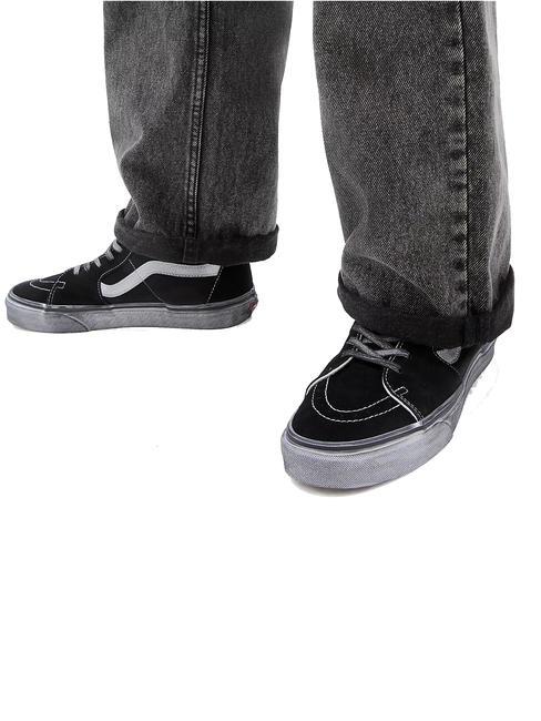 UA SK8-HI Ledersneaker betont schwarz/wei&szlig; - Schuhe Unisex