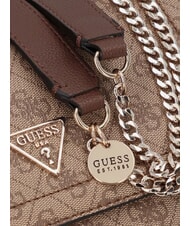 GUESS NOELLE Logo Schulter-/Umh&auml;ngetasche Latte-Logo / braun - Damentaschen - 3