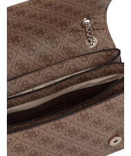GUESS NOELLE Logo Schulter-/Umh&auml;ngetasche Latte-Logo / braun - Damentaschen - 5