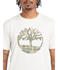 TIMBERLAND KENNEBEC RIVER TREE LOGO Baumwoll t-shirt vintage wei&szlig; - Herren-T-Shirts - 3