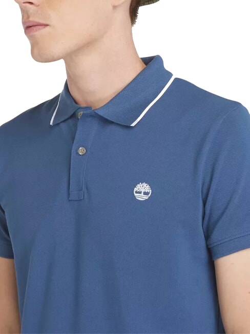 JACQUARD YD Poloshirt mit kurzen Ärmeln dunkler Jeansstoff - Herren-Polo-Shirts/Herren-Polo-Shirt/Herrenpoloshirt/Herrenpoloshirts