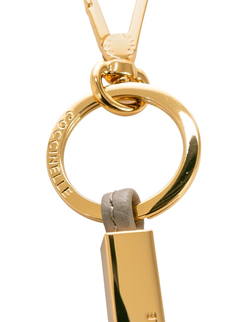 ESSENTIAL Schlüsselanhänger aus Leder und Metall warmes Taupe - Schlüsselanhänger und Schlüsseletuis