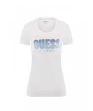 GUESS CN SS GLITTER  Baumwoll-T-Shirt purweiß - T-Shirts und Tops für Damen - 4