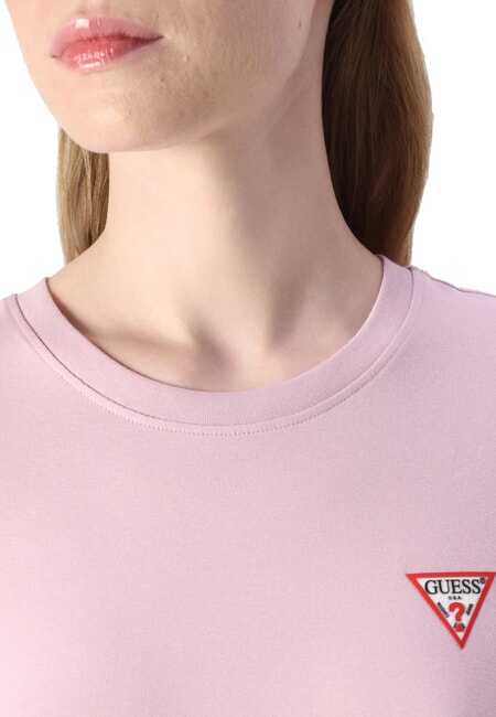 MINI TRIANGLE Schmal geschnittenes T-Shirt lila creme - T-Shirts und Tops für Damen