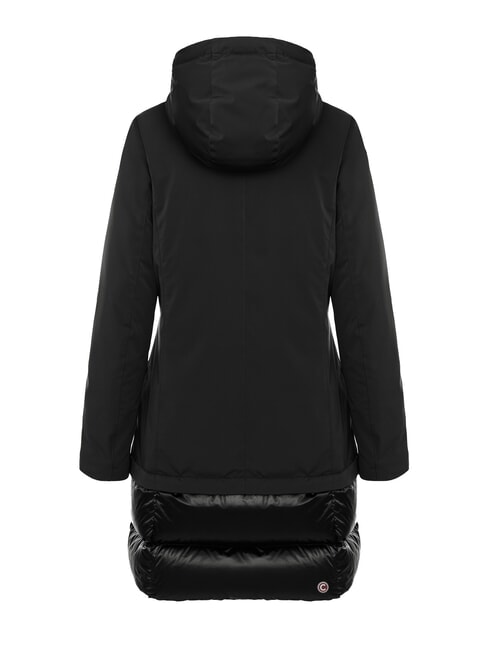 PURENESS Daunenjacke aus zwei Materialien mit Kapuze Schwarz - Daunenjacken für Damen