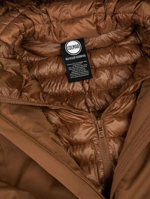 SURROUNDING Lange, wattierte Jacke mit Kapuze Pilz - Damenjacken