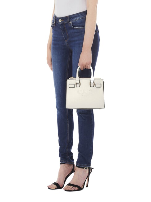 HALONA Kleine handgefertigte Tragetasche NICHT-GERADE WEISS - Damentaschen