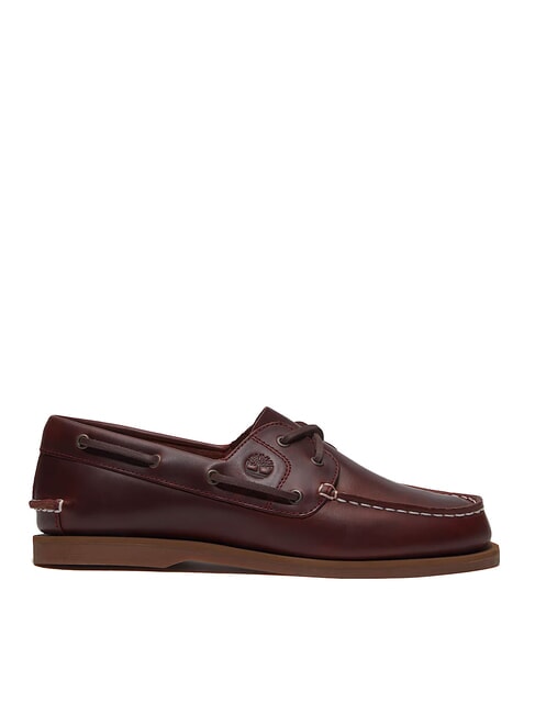 CLASSIC BOAT  Bootsschuhe aus Leder Burgunderrotes Vollkorn - Damenschuhe