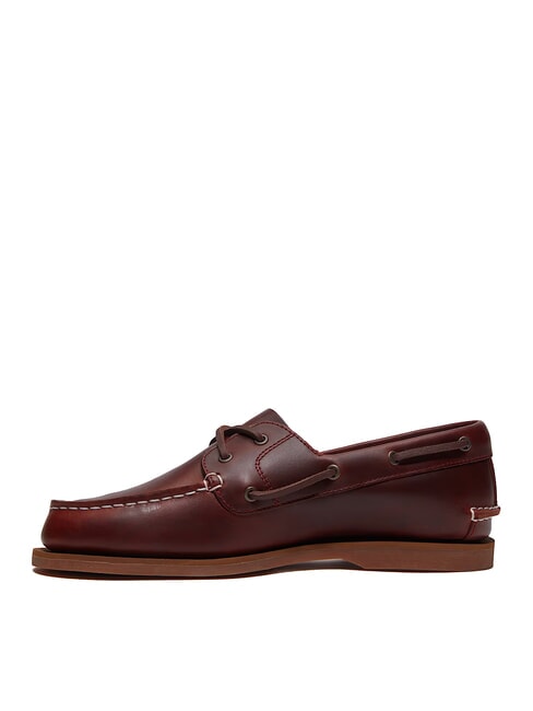CLASSIC BOAT  Bootsschuhe aus Leder Burgunderrotes Vollkorn - Damenschuhe