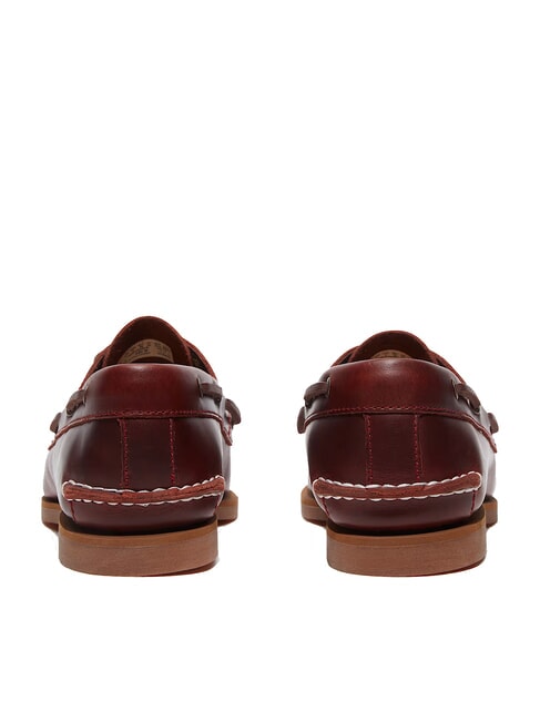 CLASSIC BOAT  Bootsschuhe aus Leder Burgunderrotes Vollkorn - Damenschuhe