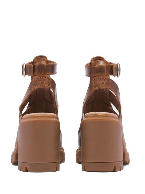 ALLINGTON Hohe Ledersandalen Rost voller Maserung - Damenschuhe