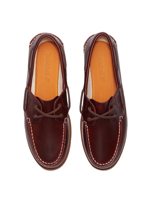 CLASSIC BOAT  Bootsschuhe aus Leder Burgunderrotes Vollkorn - Damenschuhe