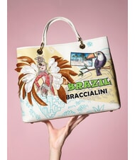 BRACCIALINI CARTOLINE Brazil Handtasche, mit Schultergurt multi - Damentaschen - 4