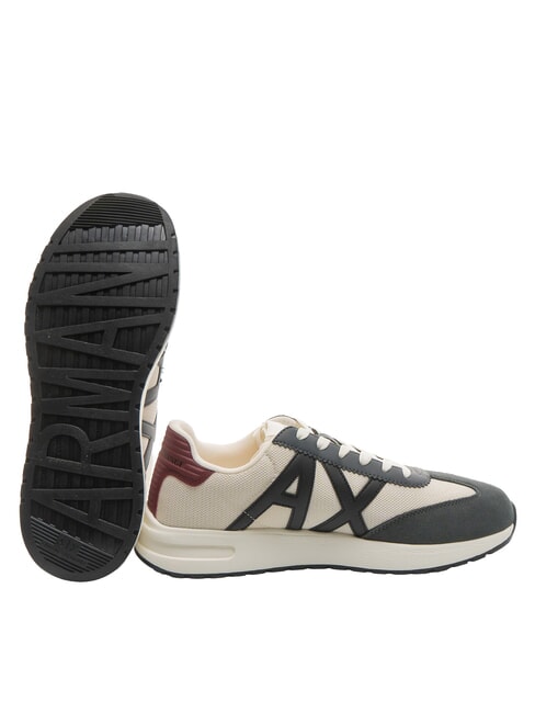 A|X LOGO Turnschuhe cremeweiß + dunkelgrau - Herrenschuhe