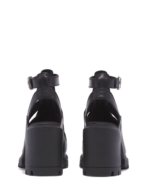 ALLINGTON Hohe Fischer-Sandale schwarzes Vollkorn - Damenschuhe