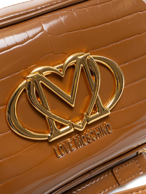 CROCO PRINTED Schulterkameratasche Kamel2 - Damentaschen