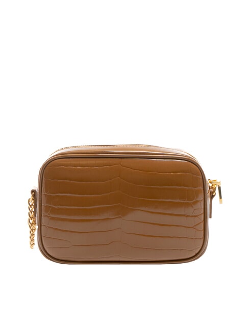 CROCO PRINTED Schulterkameratasche Kamel2 - Damentaschen