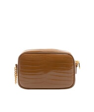 LOVE MOSCHINO CROCO PRINTED Schulterkameratasche Kamel2 - Damentaschen - 4