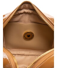 LOVE MOSCHINO CROCO PRINTED Schulterkameratasche Kamel2 - Damentaschen - 5