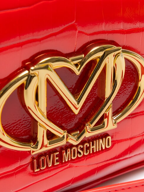 CROCO PRINTED Schulterkameratasche rot - Damentaschen