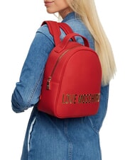 LOVE MOSCHINO GOLD LETTERING Rucksack ROT - Damentaschen - 4